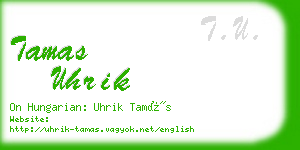 tamas uhrik business card